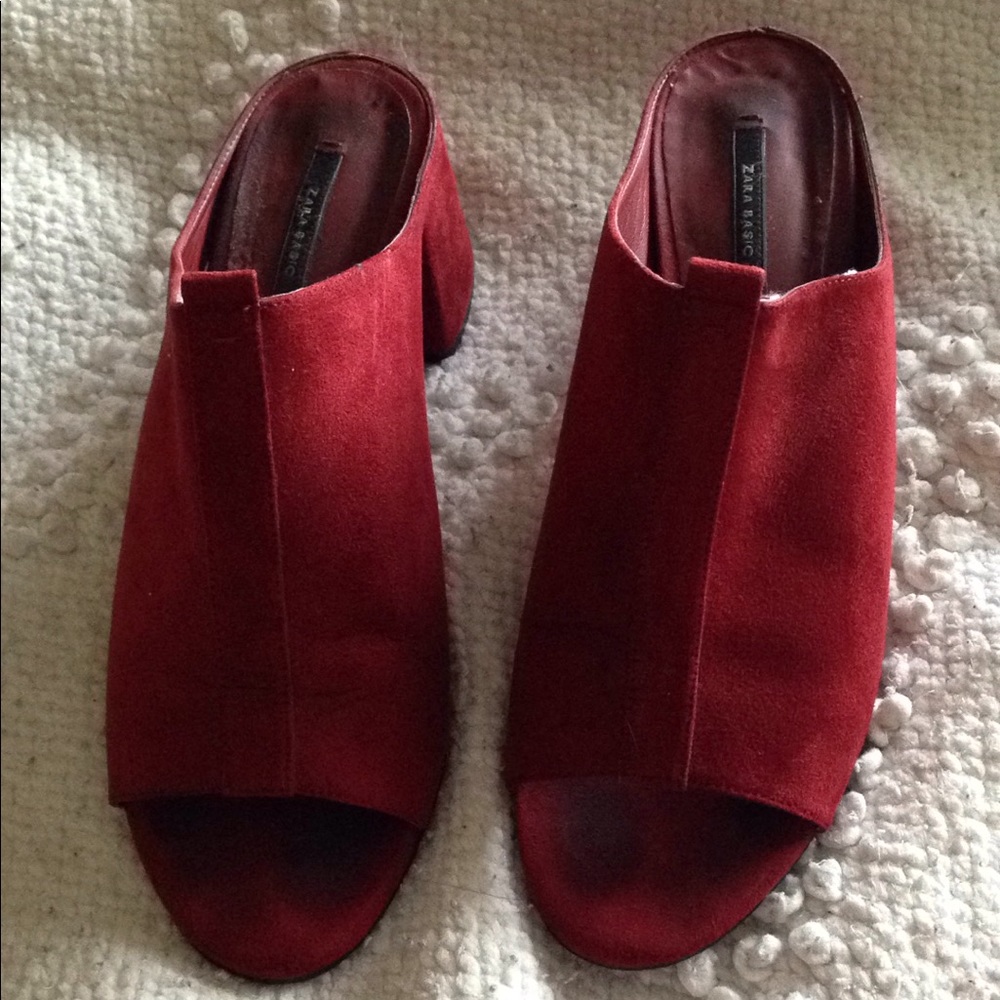 Zara slip on heeled shoes